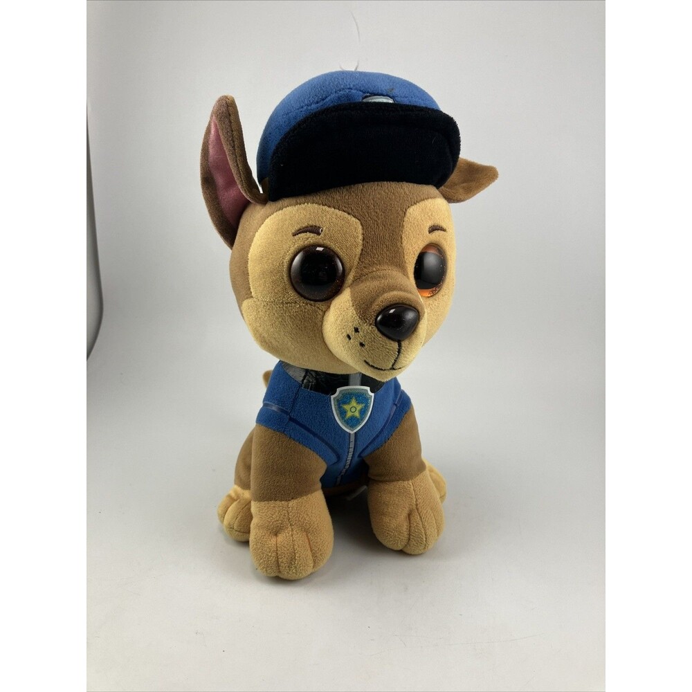 TY Beanie Boos 10” PAW PATROL CHASE Blue & Brown German Shepherd Kid Gifts